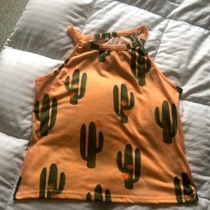 Cactus Print Tank Top
